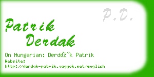 patrik derdak business card